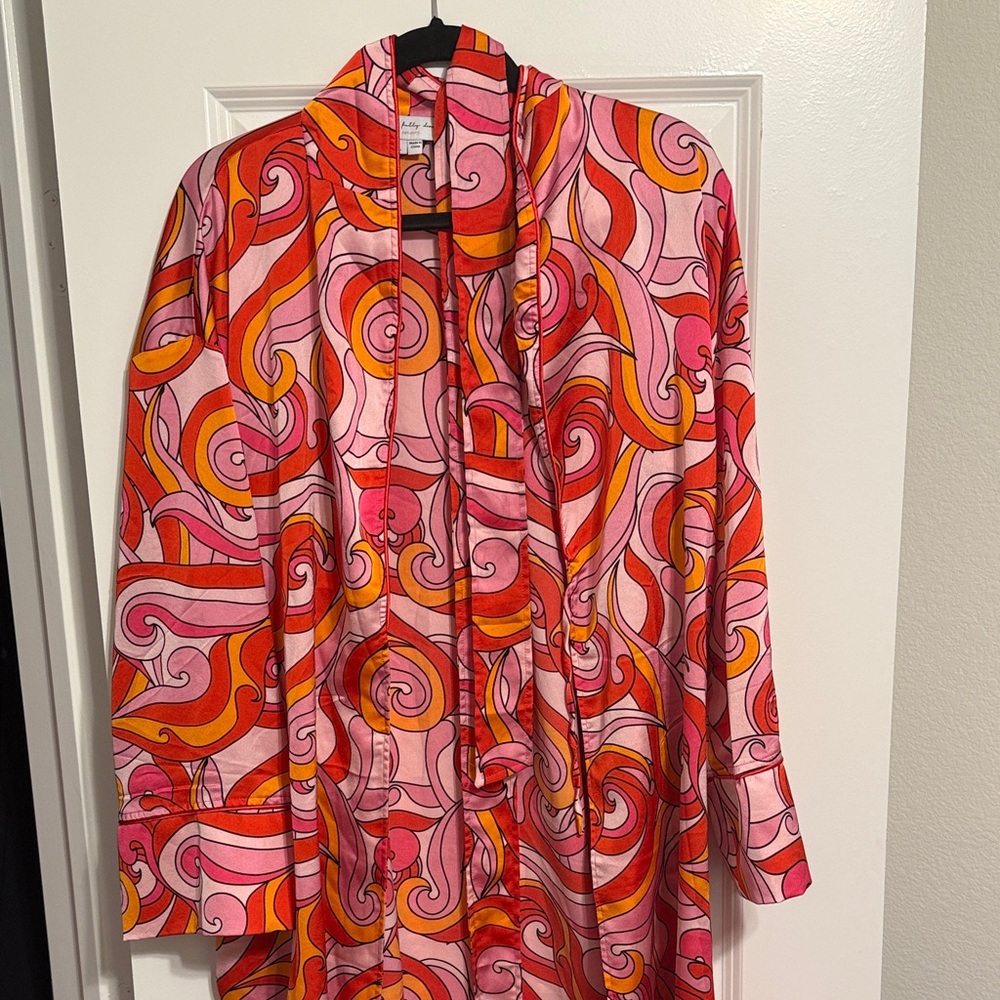 Never Fully Dressed Pink and Orange Swirl Robe